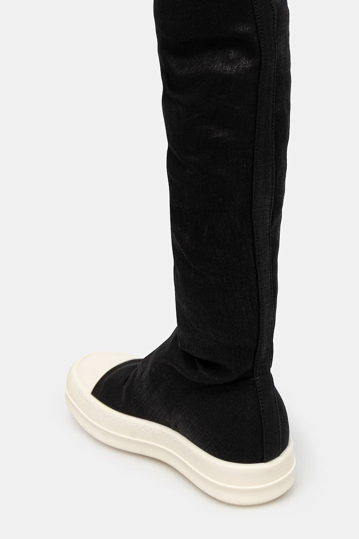 Обувь Rick Owens DRKSHDW Denim High Sock сапоги для женщин DS01F4812.SDBK чёрный