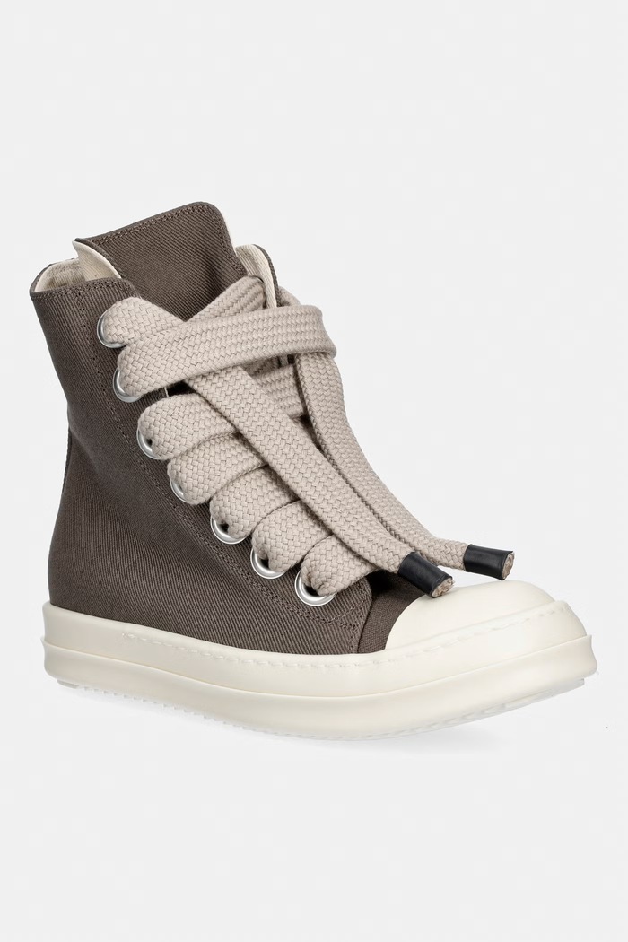 Rick Owens DRKSHDW високи кецове дамски високи текстилен кафяв DS01F4818.DOW2
