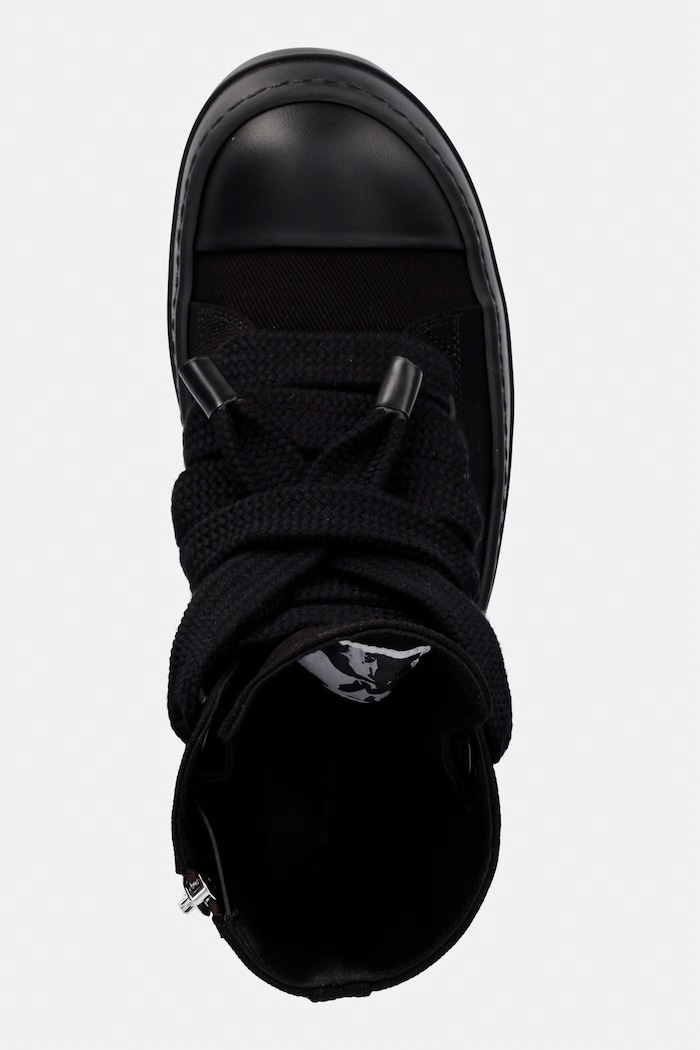 Rick Owens DRKSHDW teniși înalți pentru femei ridicați negru DS01F4818.DOW2
