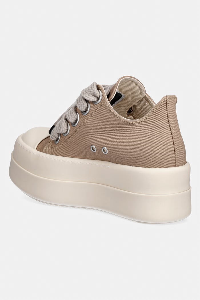 Încălțăminte Rick Owens DRKSHDW Mega Bumper Jumbolace Low teniși pentru femei scăzuți DS01F4851.DOW2 bej