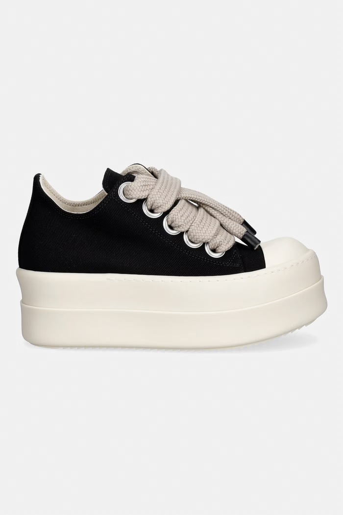 Rick Owens DRKSHDW Mega Bumper Jumbolace Low women's sneakers DS01F4851.DOW2 black SS26