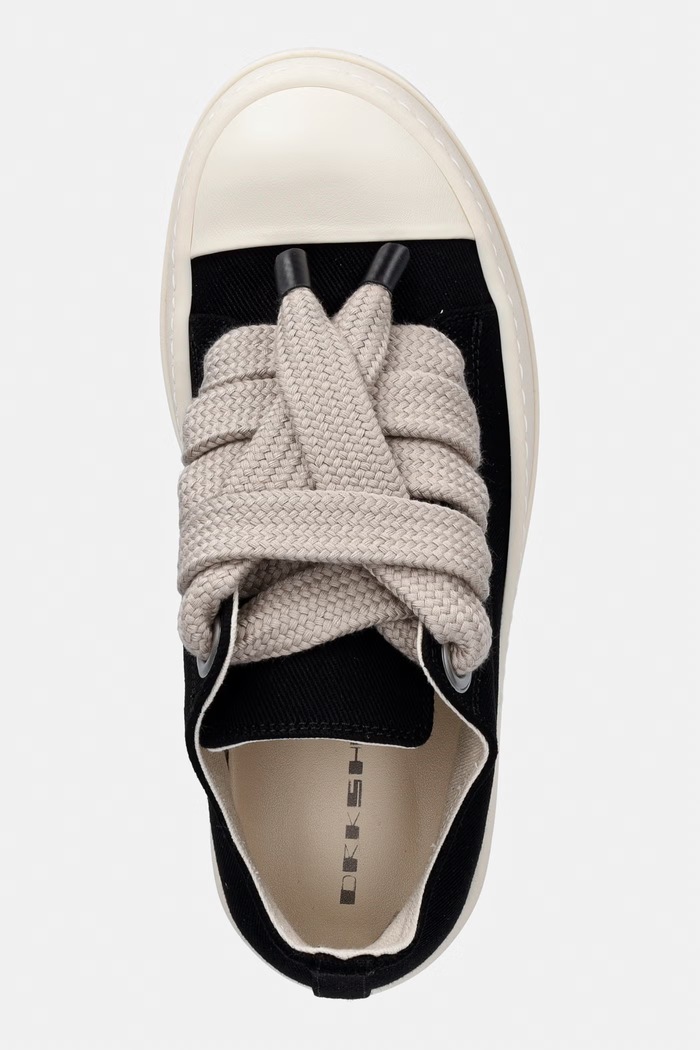 Rick Owens DRKSHDW Mega Bumper Jumbolace Low women's sneakers black DS01F4851.DOW2