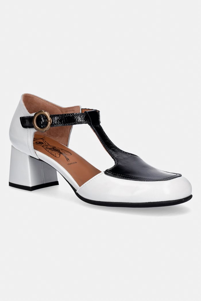 Fly London γόβες δερμάτινες POLK457LY λευκό P145457005
