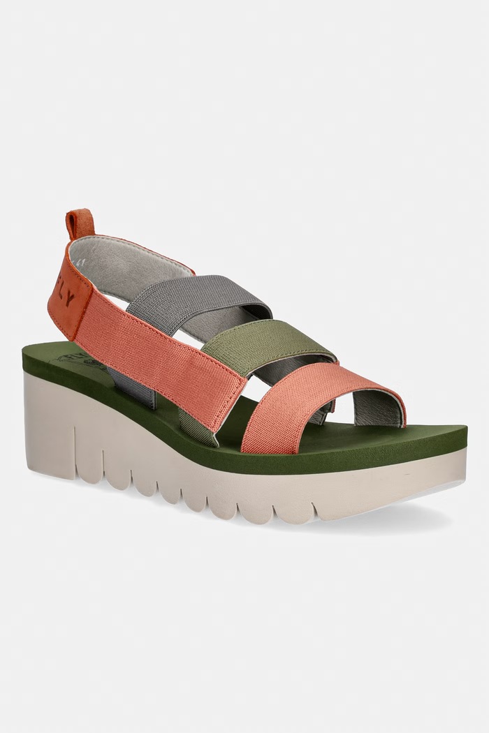 Sandali Fly London YERE847FLY Tekstil zelena P144847009