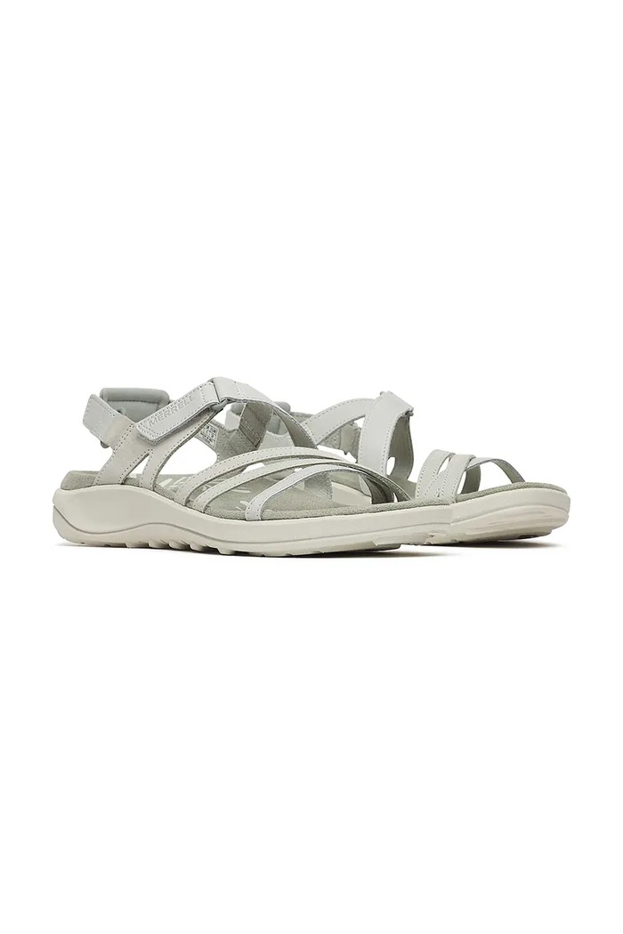 Merrell sandale sport pentru femei, din piele HARBOR BACKSTRAP J00003571 gri SS26
