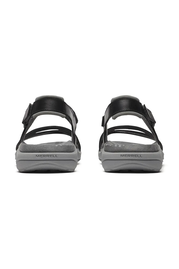 Παπούτσια Merrell σανδάλια με ανοιχτό τακούνι Γυναικεία δερμάτινα HARBOR BACKSTRAP J008362 μαύρο