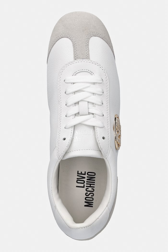 Kožené tenisky Love Moschino biela JA10121G1OIK110A