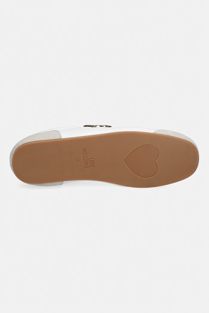 Kožené tenisky Love Moschino JA10121G1OIK110A biela