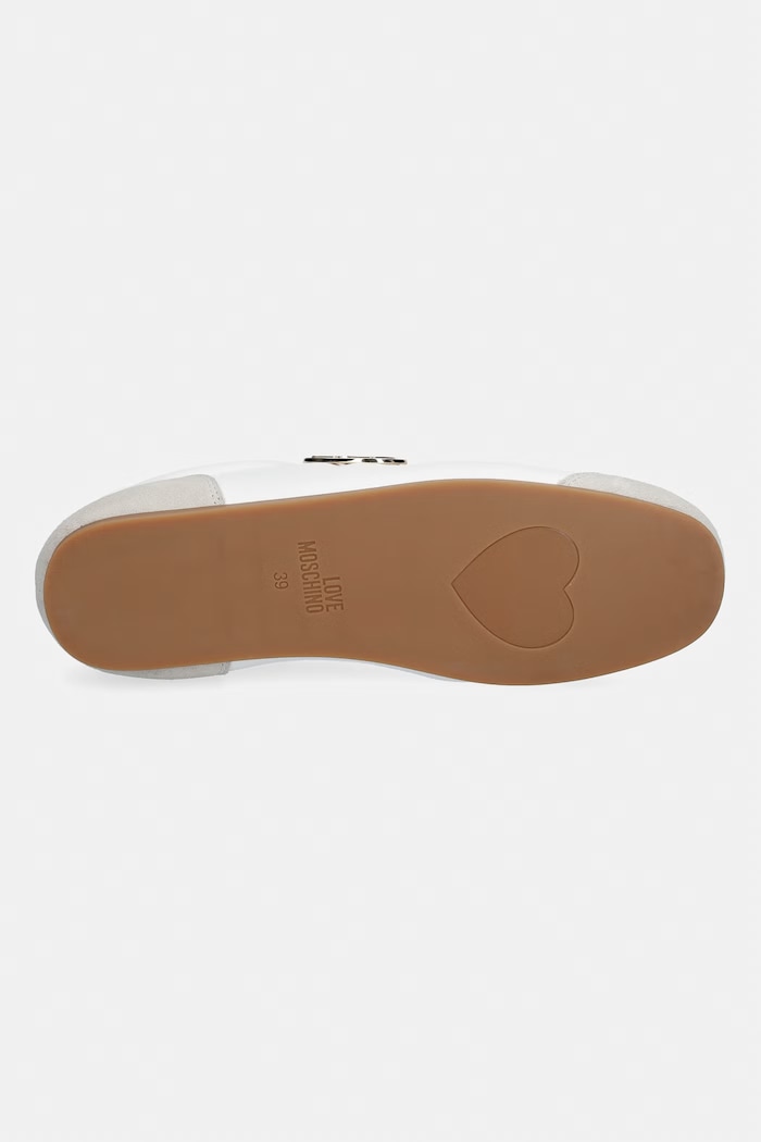 Kožené tenisky Love Moschino JA10121G1OIK110A biela
