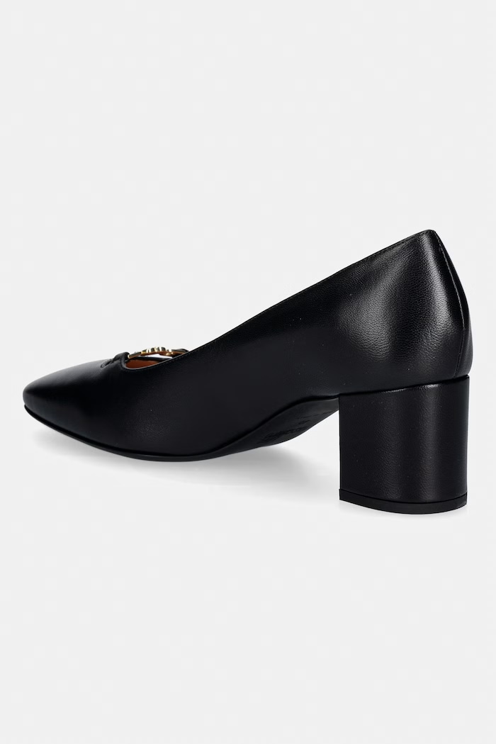 Obuwie Love Moschino czółenka skórzane JA10185G1OIE0000 czarny
