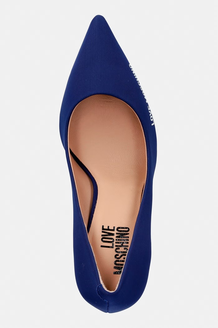 Love Moschino pantofi cu toc albastru JA10299G1OIM0750
