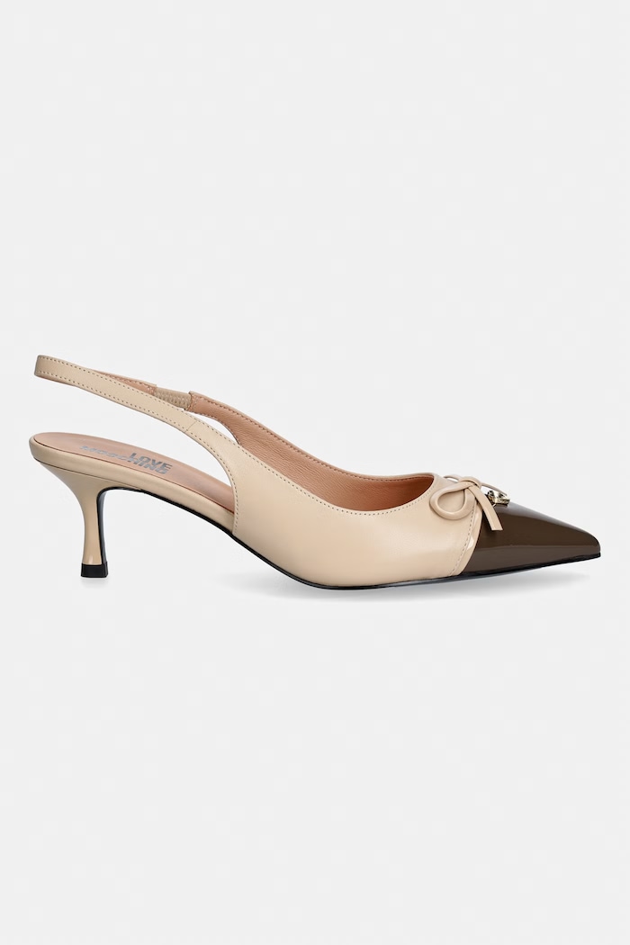 Love Moschino stilettos de piele JA10316G1OIE210A bej SS26