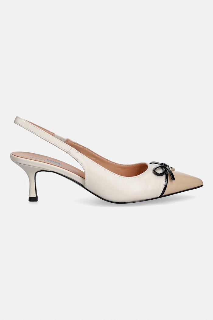Δερμάτινες γόβες Love Moschino JA10316G1OIE211A μπεζ SS26