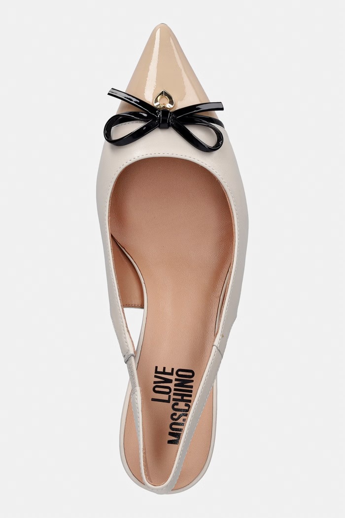 Δερμάτινες γόβες Love Moschino μπεζ JA10316G1OIE211A