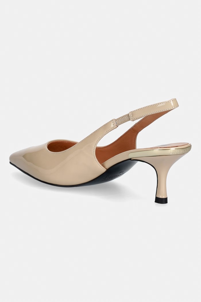 Încălțăminte Love Moschino stilettos de piele JA10336G1OIH0104 bej