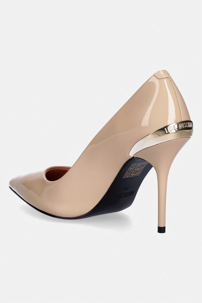 Încălțăminte Love Moschino stilettos de piele JA10459G1OIH0609 bej