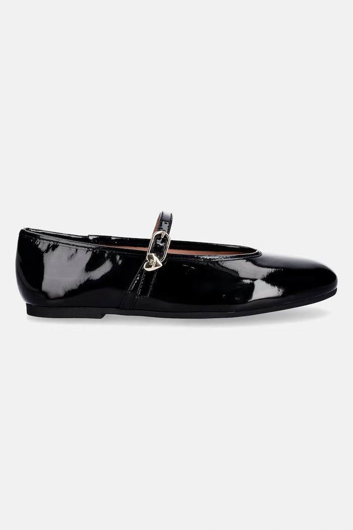 Love Moschino balerini de piele JA11101G1OIH0000 negru SS26