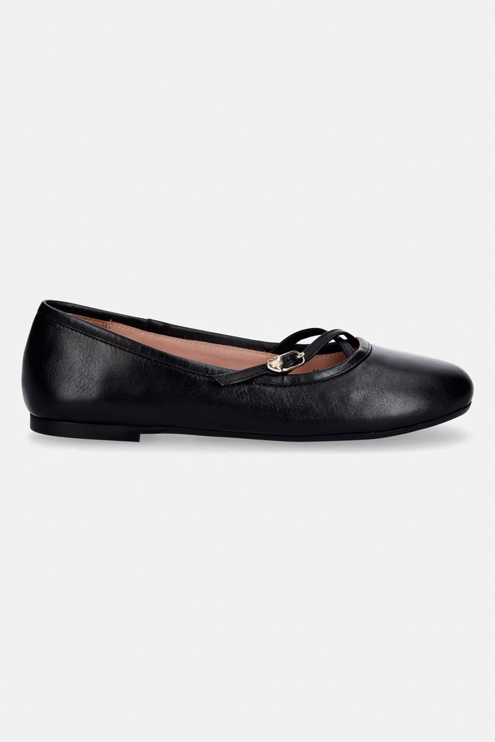 Kožené balerínky Love Moschino JA11111G1OIE0000 čierna SS26