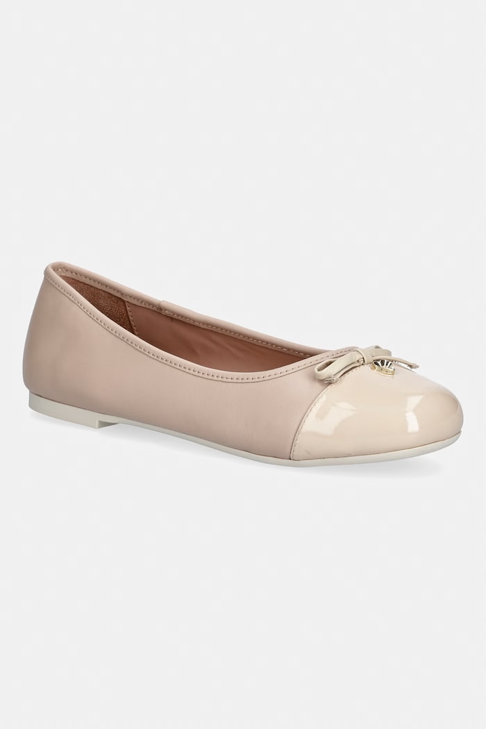 Love Moschino balerini de piele piele patentata bej JA11151G1OIE160A