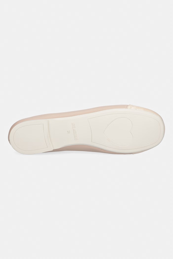 Love Moschino balerini de piele JA11151G1OIE160A bej