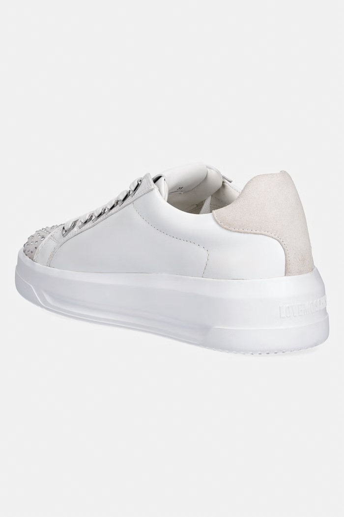 Obuwie Love Moschino sneakersy skórzane JA15035G1OIAB10A biały
