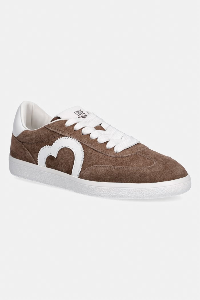 Love Moschino sneakersy zamszowe pozostałe brązowy JA15112G1OIG0203