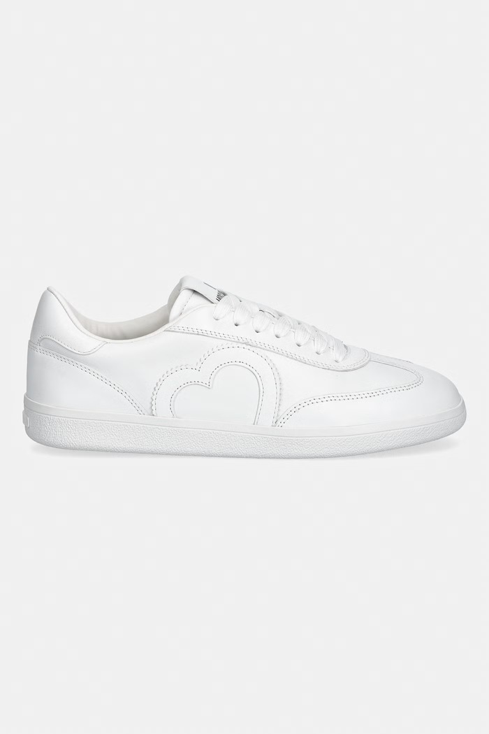 Kožené tenisky Love Moschino JA15112G1OIA0100 biela SS26