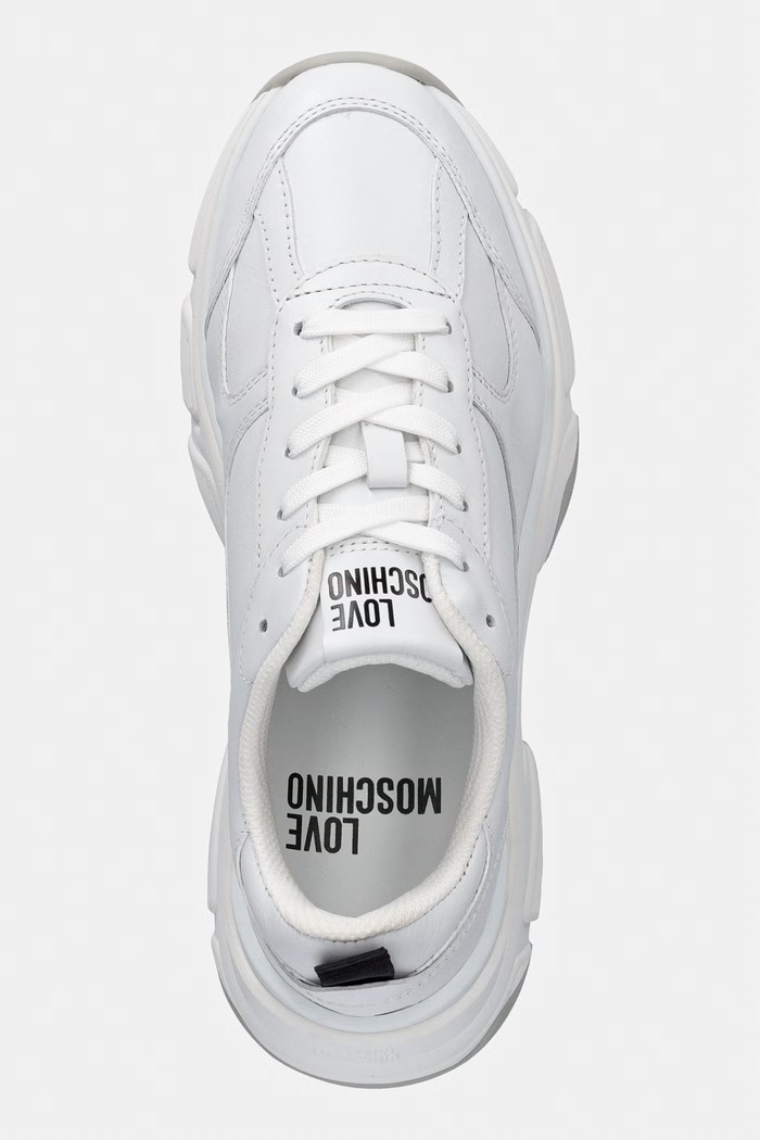 Love Moschino sneakersy skórzane biały JA15246G1OIA0100