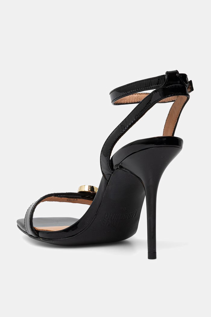 Încălțăminte Love Moschino sandale de piele JA16089G1OIH0000 negru