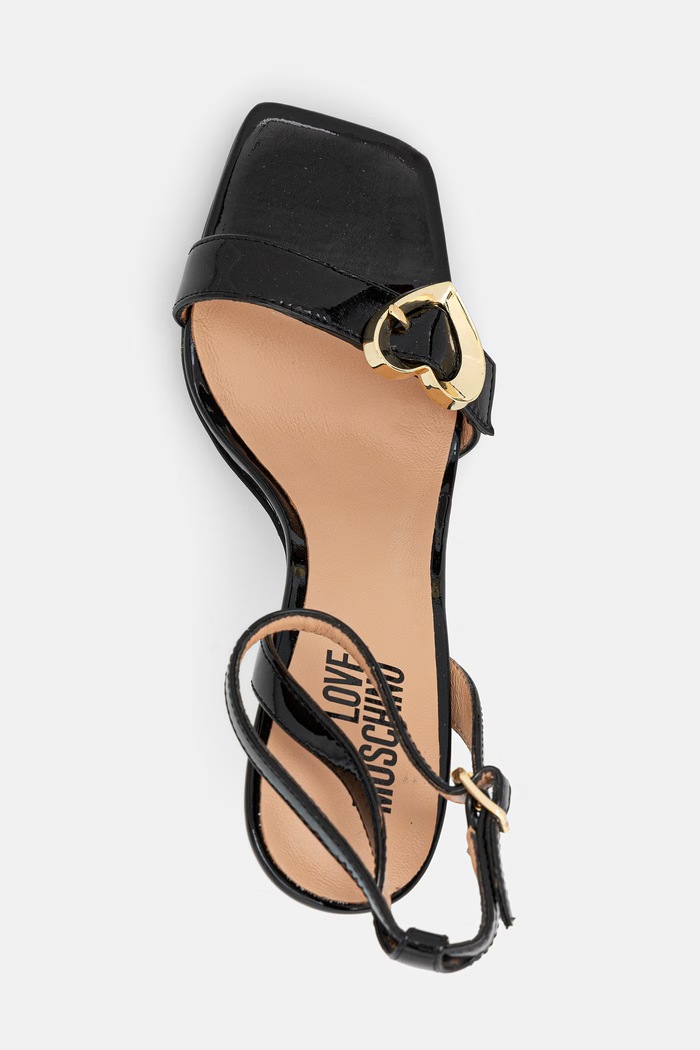Love Moschino sandale de piele JA16089G1OIH0000 negru
