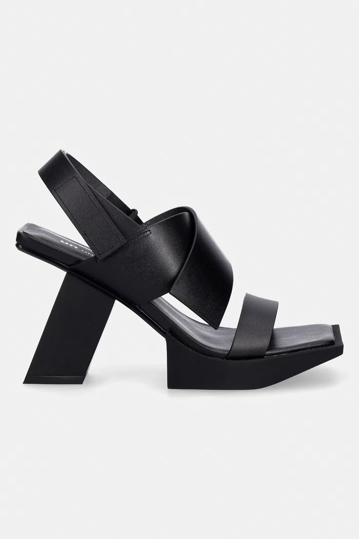 United Nude sandály na sloupku kožené Construct Hi 109860116 černá SS26