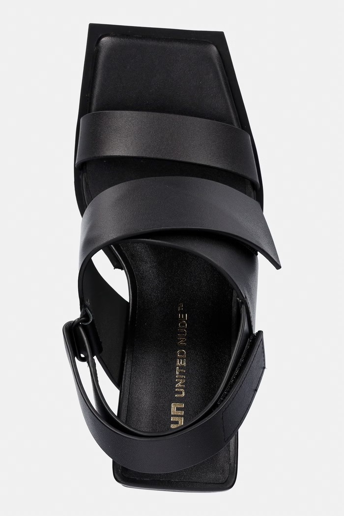 United Nude sandály na sloupku kožené Construct Hi černá 109860116