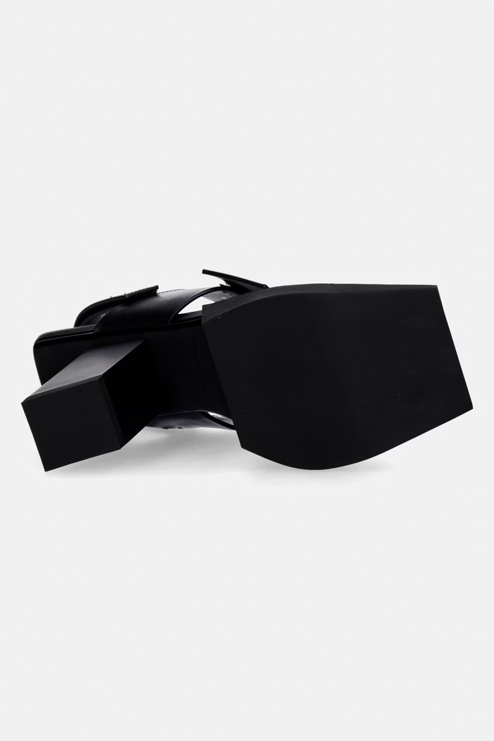 United Nude sandály na sloupku kožené Construct Hi 109860116 černá