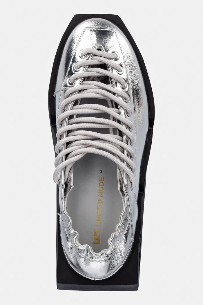 United Nude Mega Lacey sneakersy damskie skórzane srebrny 1099514116