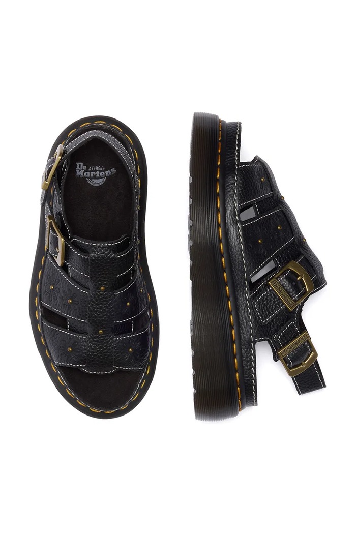 Dr. Martens sandały na platformie damskie skórzane Wrenlie DM42337001