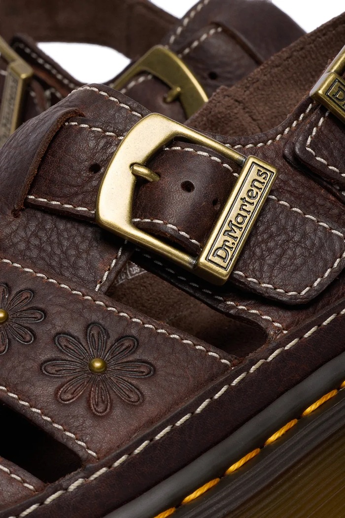 Dr. Martens sandały na platformie damskie skórzane Wrenlie DM42339200