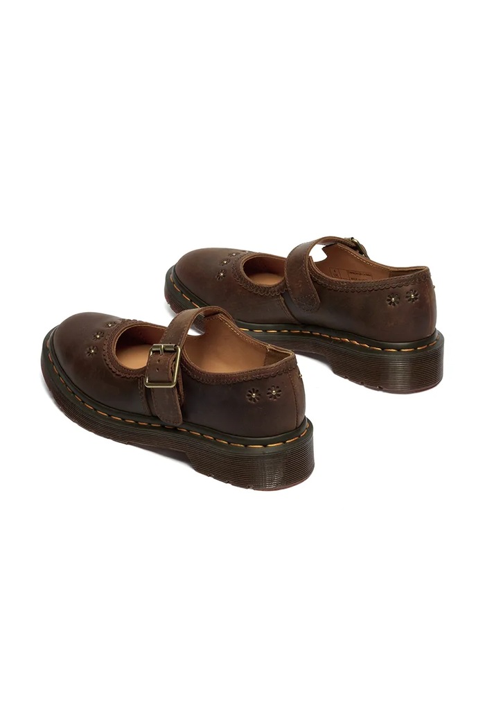 Obuv Dr. Martens baleríny kožené Mary Jane Flower DM42391200 hnedá