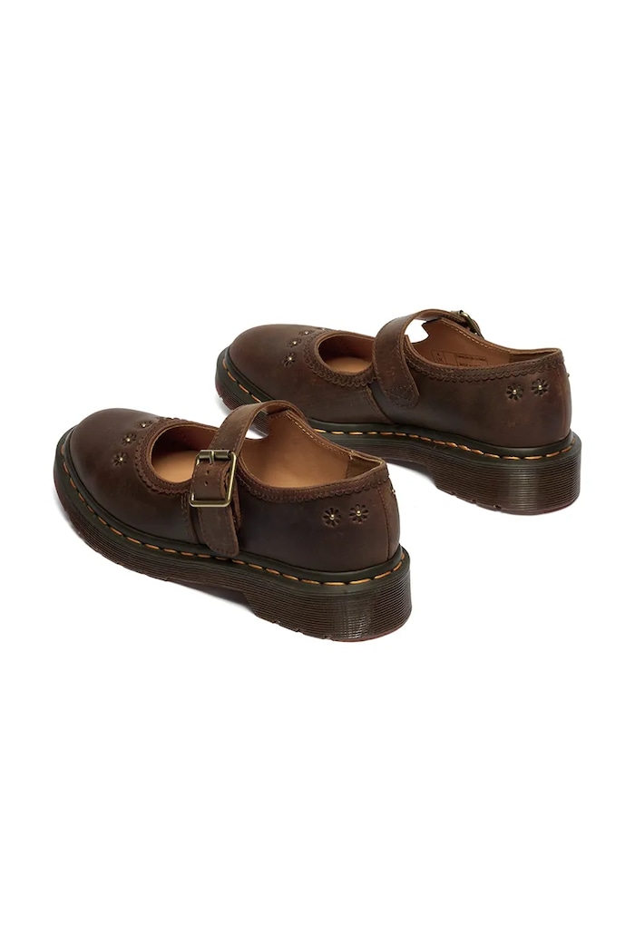 Obuv Dr. Martens baleríny kožené Mary Jane Flower DM42391200 hnedá
