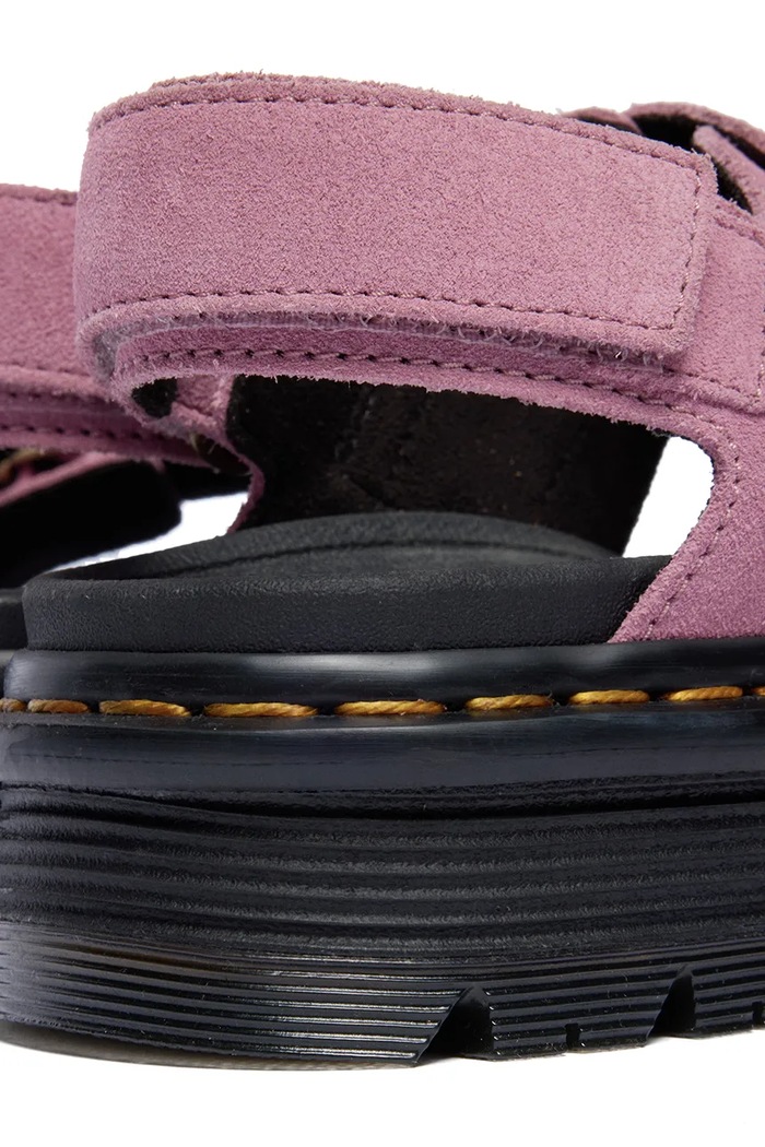 Dr. Martens sandale cu platformă pentru femei, din piele întoarsă ZebZag Sandal roz DM42689650