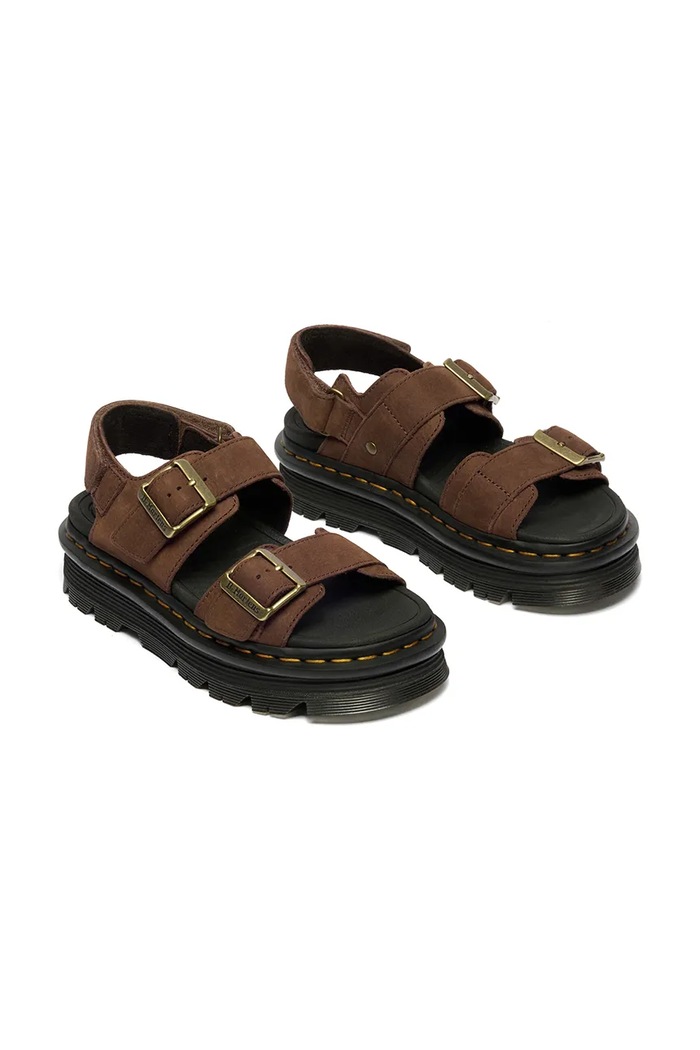 Dr. Martens ZebZag Sandal sandale cu platformă pentru femei din nubuc DM42853200 maro SS26