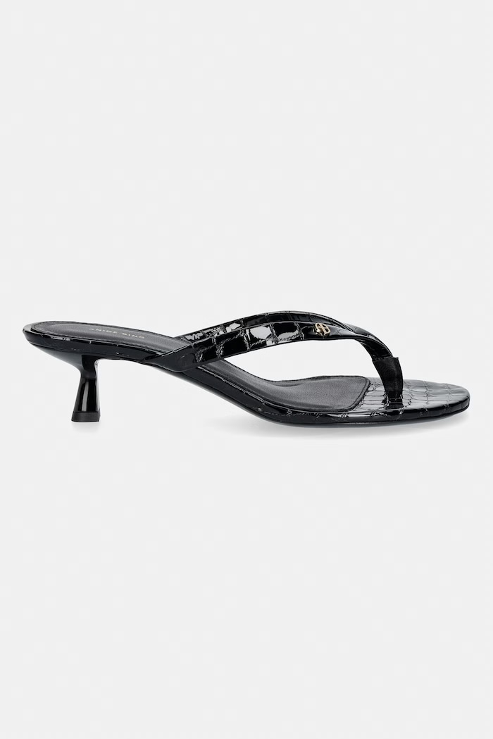 Anine Bing NOELLE THONG HEELS EMBOSSED BLACK Japanese women's leather A.14.11931.BLK1 black SS26