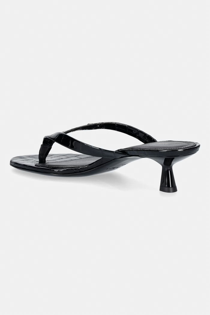 Shoes Anine Bing NOELLE THONG HEELS EMBOSSED BLACK Japanese women's leather A.14.11931.BLK1 black