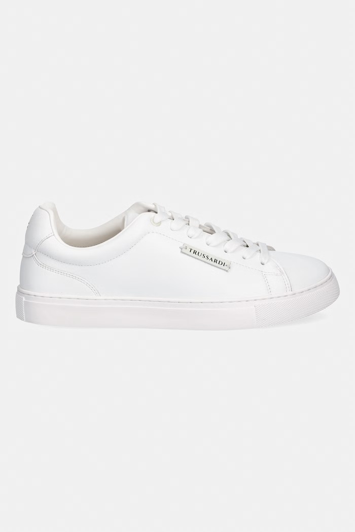 Trussardi sneakersy skórzane N034S001054N.01 biały SS26