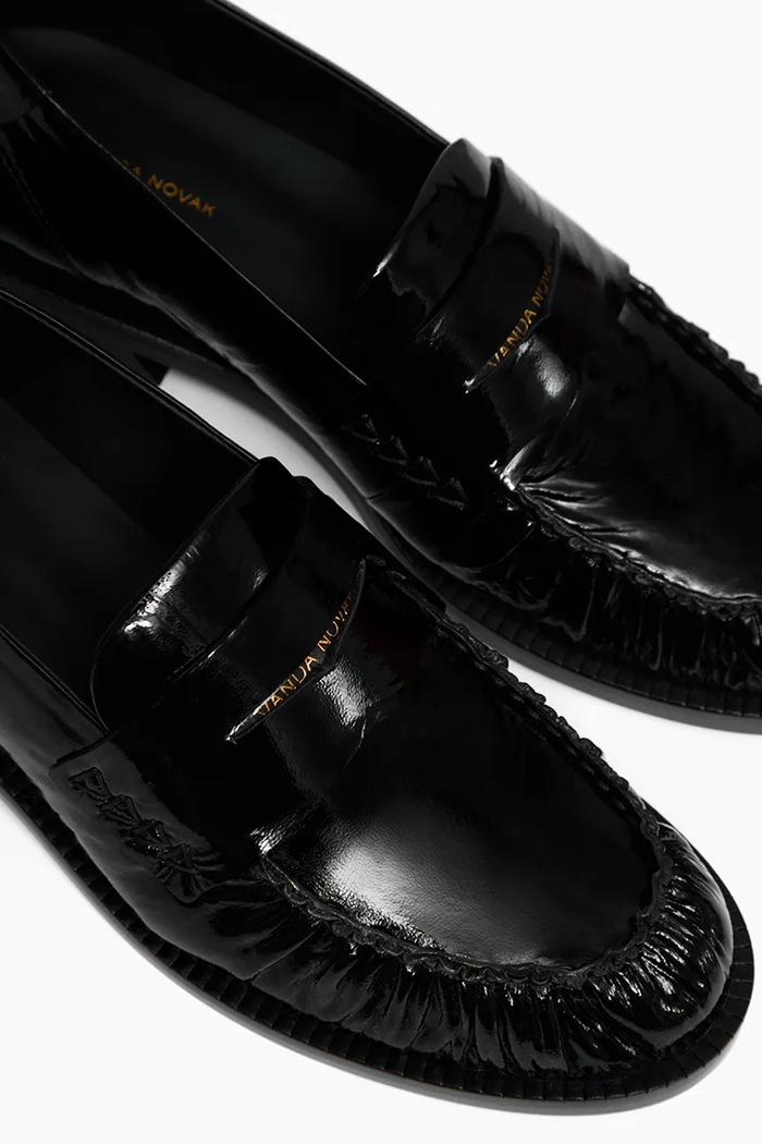 Kožené mokasíny Vanda Novak Greta.Glossy.Black