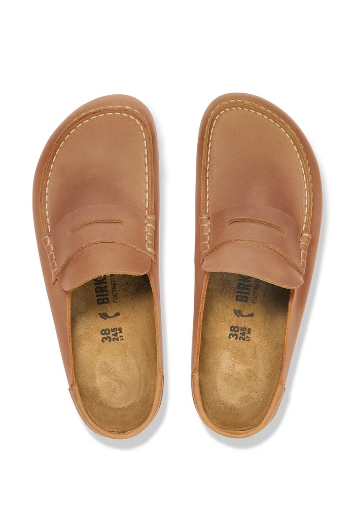 Birkenstock Naples papuci mocasini pentru femei din piele maro 1030224
