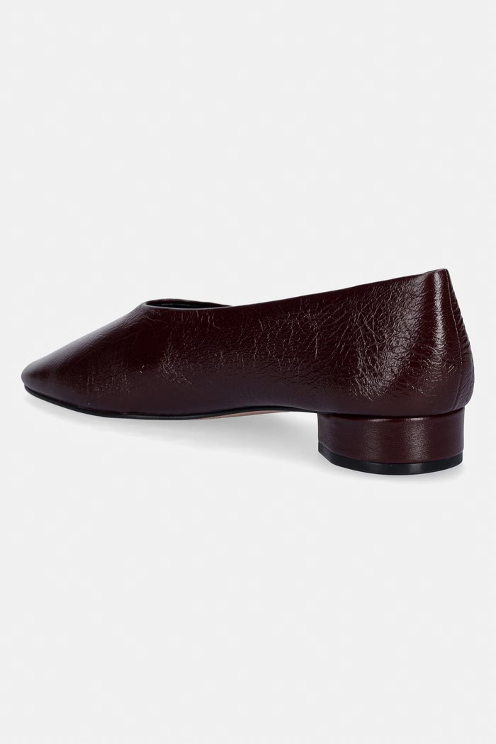 Obuv Kožené balerínky Nokwol Art Art.Burgundy.Leather burgundské