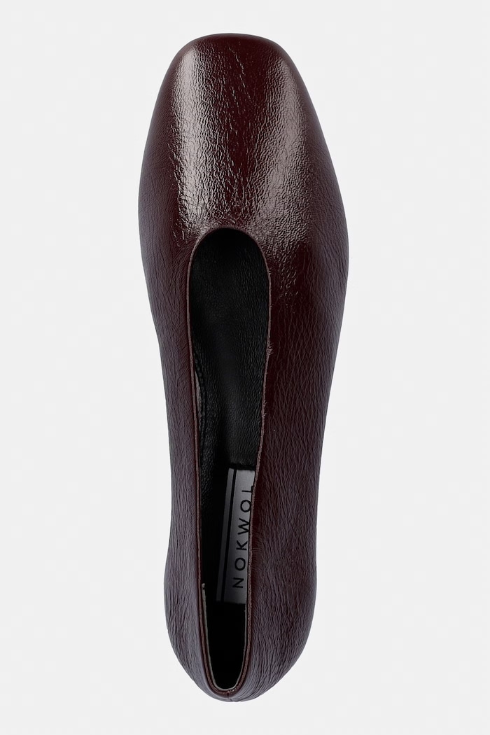 Kožené balerínky Nokwol Art burgundské Art.Burgundy.Leather