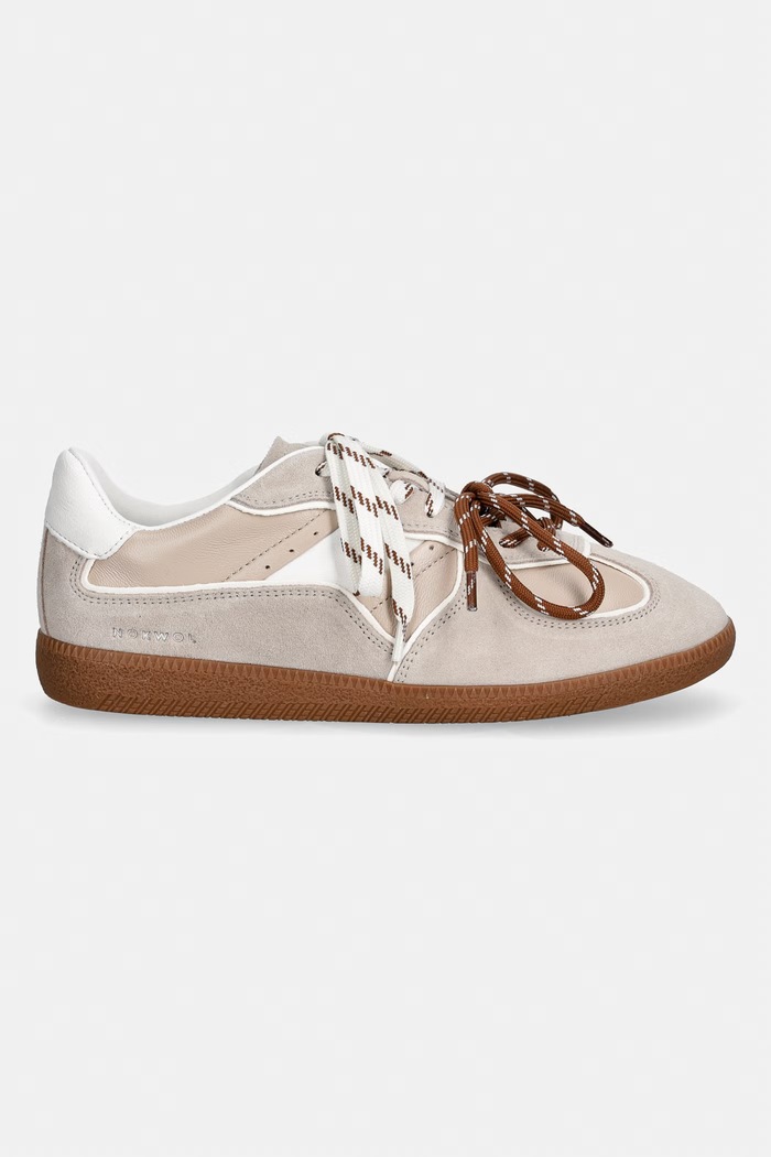 Nokwol sneakers din piele întoarsă August August.Beige.White bej SS26