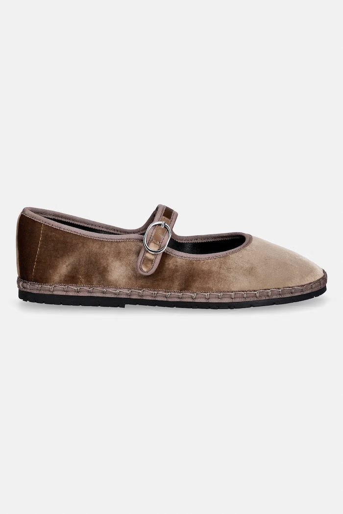 Nokwol baleriny welurowe Mel Mel.Oat.Velvet brązowy SS26