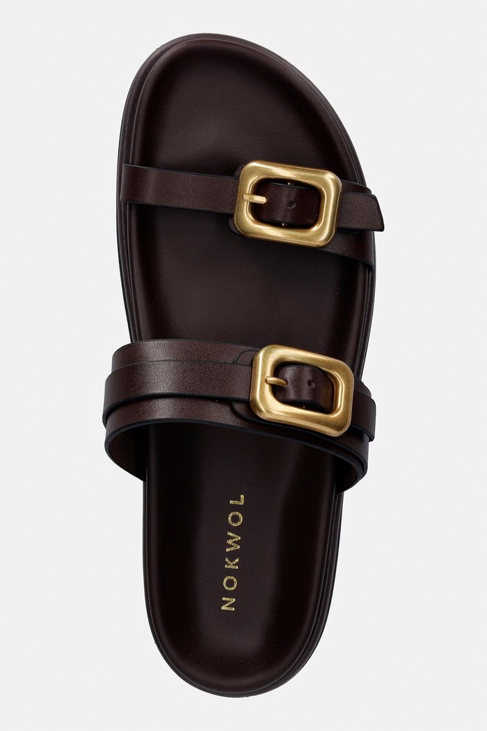 Usnjeni natikači Nokwol Zaz rjava Zaz.Brown.Leather